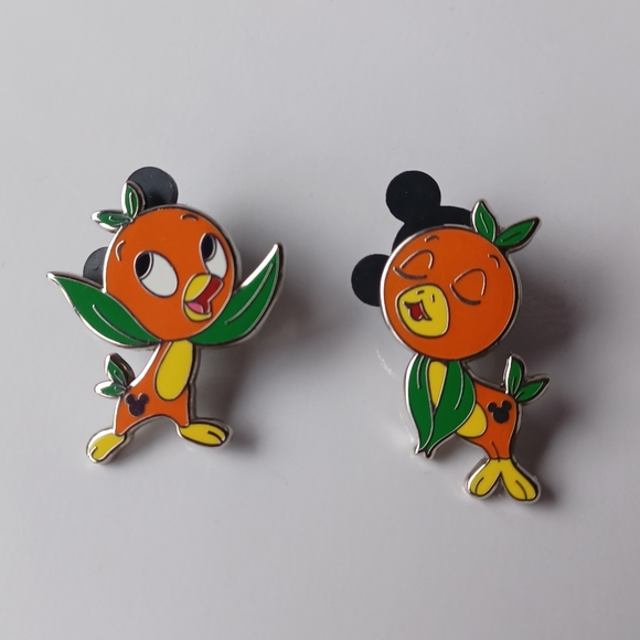 Disney Other - 2011 HIDDEN MICKEY SERIES PINS ORANGE BIRD COLLECTION 1 OF 5 AND 3 OF 5